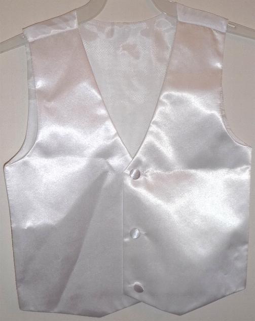Boys White Satin Vest Wear Me Out Kids